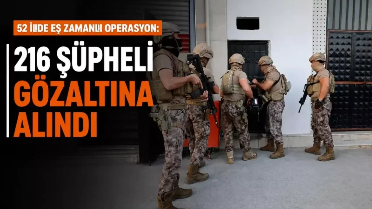 52 ilde sosyal medya platformları üzerinden tetikçi ve suç örgütlerini övücü paylaşım yapan şahıslara yönelik düzenlenen operasyonlarda 216 şüpheli yakalandı.”